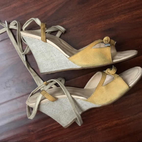 Tod’s Suede Peep Toe Wedges - Picture 5 of 12
